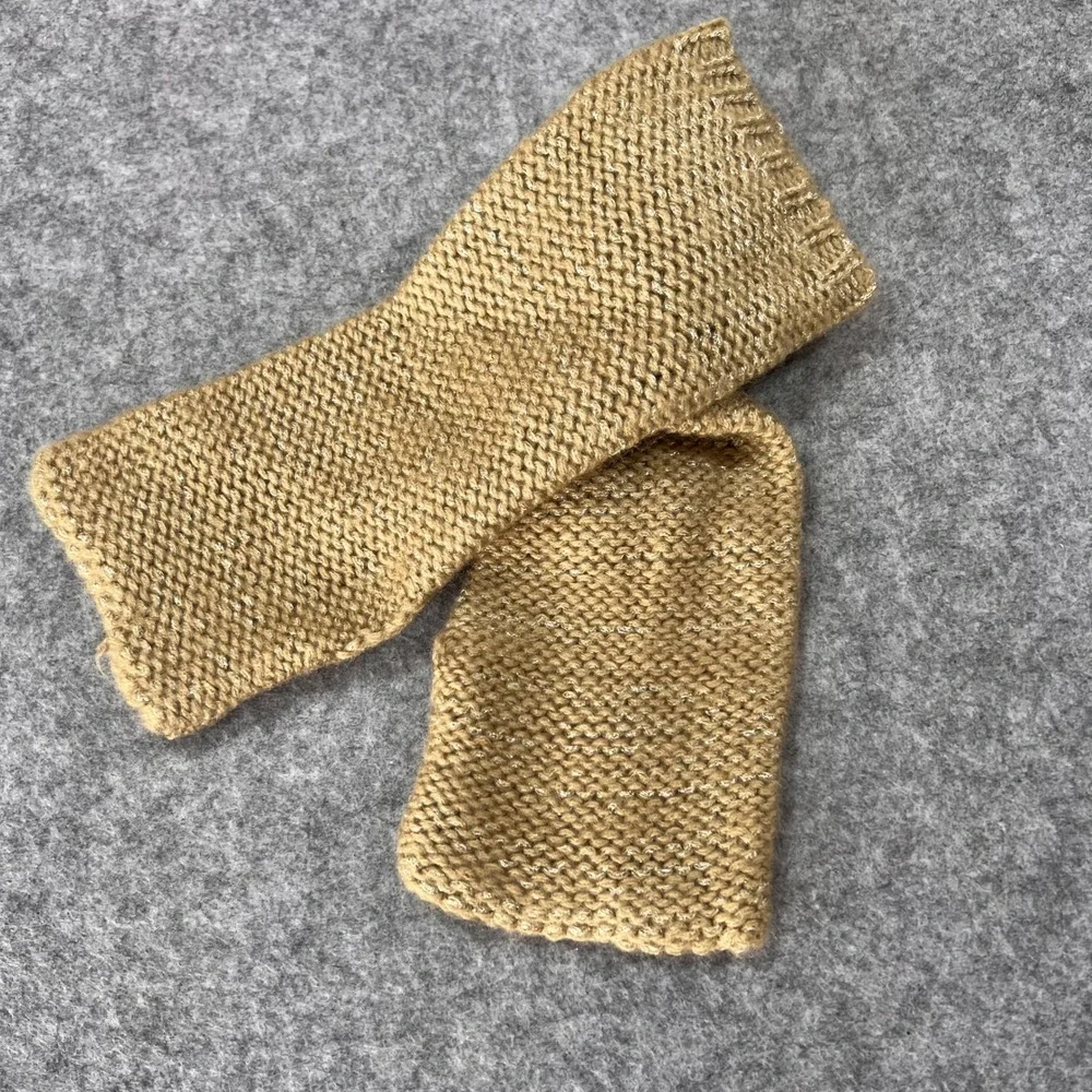 Echo Design 375066 Arm Warmers One Size Gold Metallic Knit Sparkle